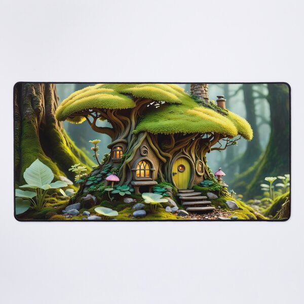 Item preview, Fairy tree house in the forest designed and sold by DreamlifeBackgrounds.