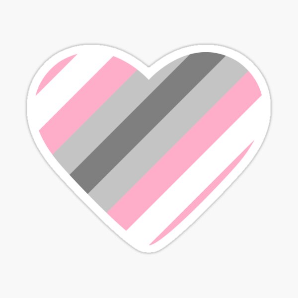 Demigirl Pride Flag Stripes Sticker By Czollinger Redbubble