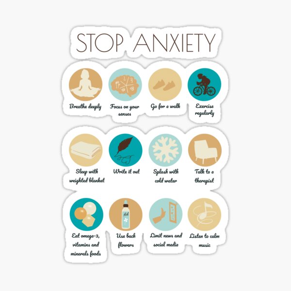 Artikel-Vorschau von Poster zur psychischen Gesundheit – Tipps zur Linderung von Angstzuständen, designt und verkauft von ikibea1.