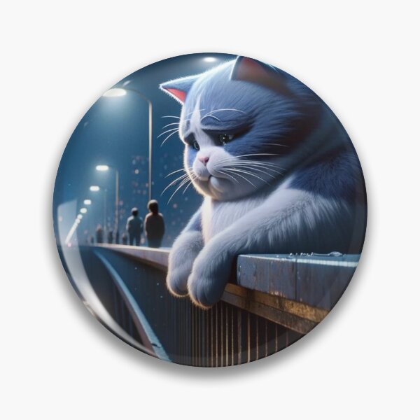 Item preview, lovelorn cat designed and sold by Catsmoment.