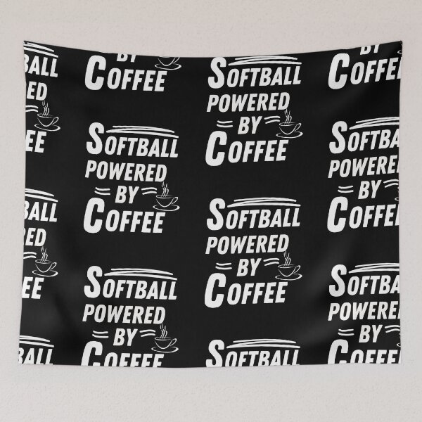 Item preview, Softball powered by coffee designed and sold by annoying-shirts.