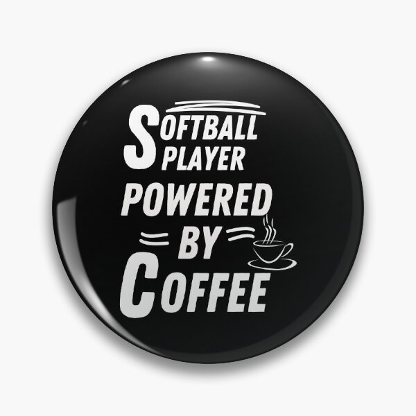 Item preview, Softball player powered by coffee designed and sold by annoying-shirts.
