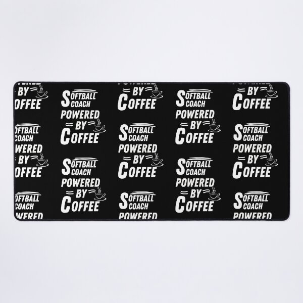 Item preview, Softball coach powered by coffee designed and sold by annoying-shirts.