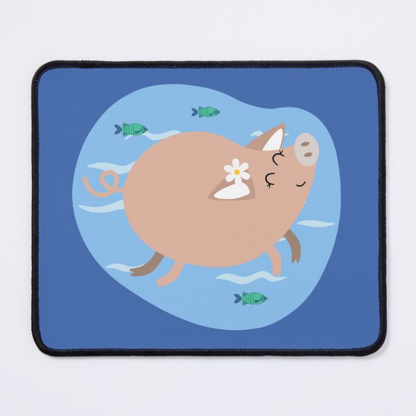 Item preview, Swimming lady pig designed and sold by AnulaArt.