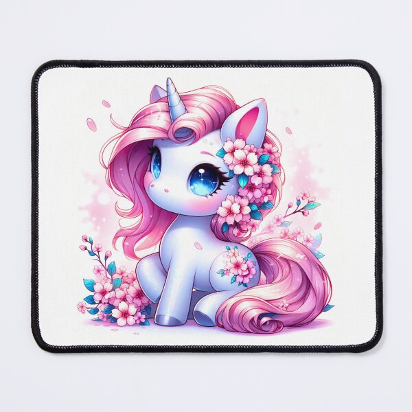 Item preview, Cute Unicorn Sakura Magical Creature Beautiful Fantasy Art designed and sold by Laura BC.