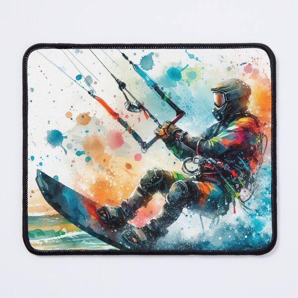 Item preview, kitesurfing in watercolor designed and sold by paulrommer.