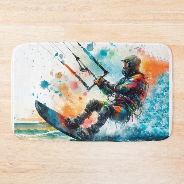Item preview, kitesurfing in watercolor designed and sold by paulrommer.