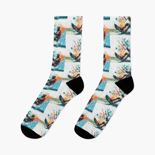 Item preview, kitesurfing in watercolor designed and sold by paulrommer.