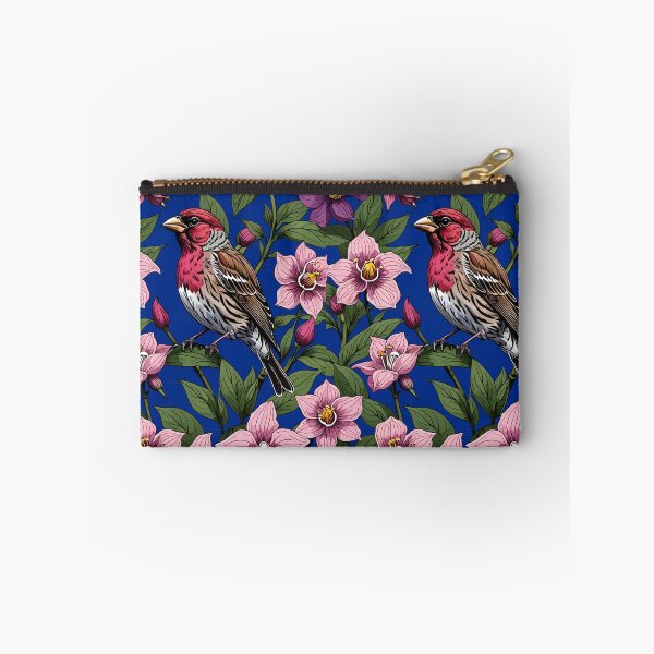 Item preview, New Hampshire Purple Finch And Pink Ladys Slipper designed and sold by taiche.