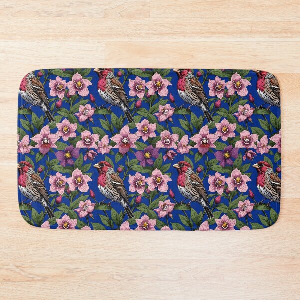 Item preview, New Hampshire Purple Finch And Pink Ladys Slipper designed and sold by taiche.