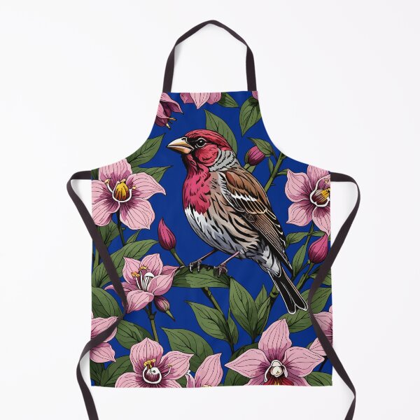 Item preview, New Hampshire Purple Finch And Pink Ladys Slipper designed and sold by taiche.
