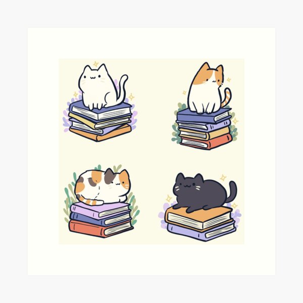 Item preview, Cats books and plants  designed and sold by Artofmayara.