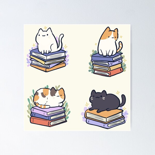 Item preview, Cats books and plants  designed and sold by Artofmayara.
