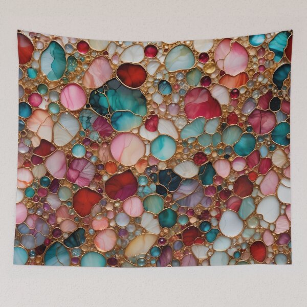 Item preview, Gold and Marble abstract bubbles designed and sold by KirstenStar.