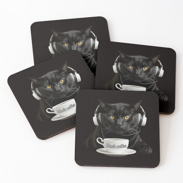 Item preview, BLACK COFFEE & BLACK CAT designed and sold by MargoGallery.