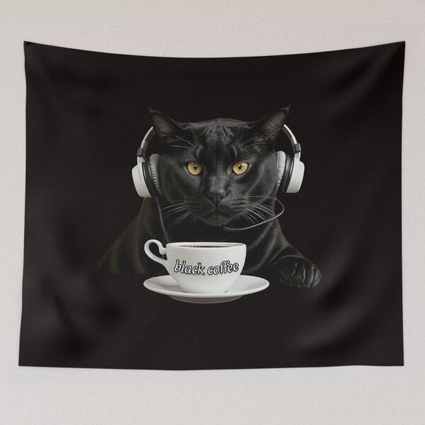 Item preview, BLACK COFFEE & BLACK CAT designed and sold by MargoGallery.