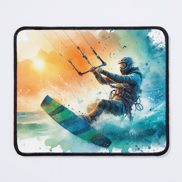 Item preview, kitesurfing in watercolor designed and sold by paulrommer.