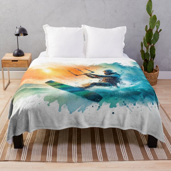 Item preview, kitesurfing in watercolor designed and sold by paulrommer.