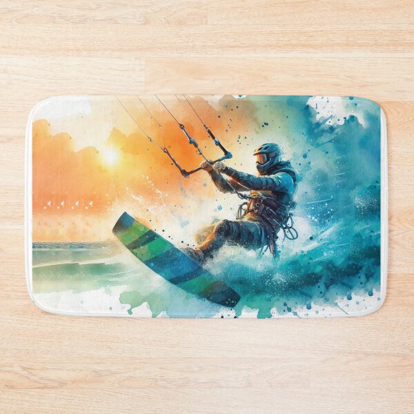 Item preview, kitesurfing in watercolor designed and sold by paulrommer.