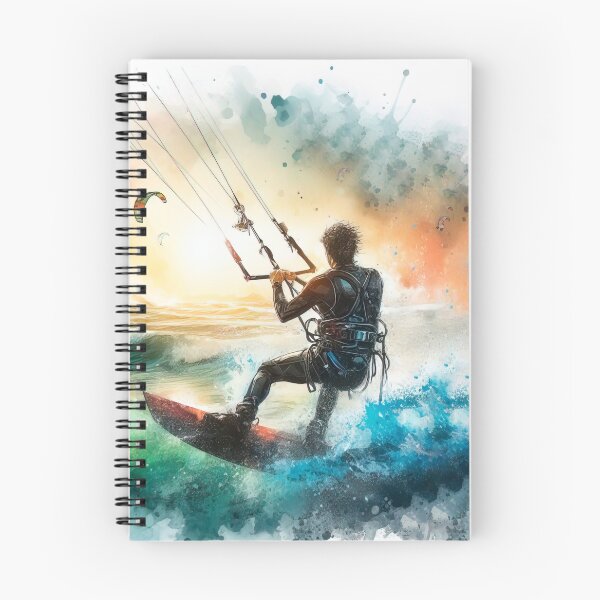 Item preview,  kitesurfing in watercolor designed and sold by paulrommer.