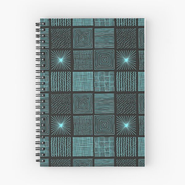Item preview, Geometric Squares Turquoise And Black designed and sold by Megan24.
