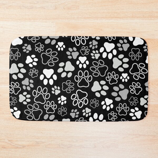 Item preview, Paw Prints Pattern (Grey, dark background) designed and sold by CyrielleShop.