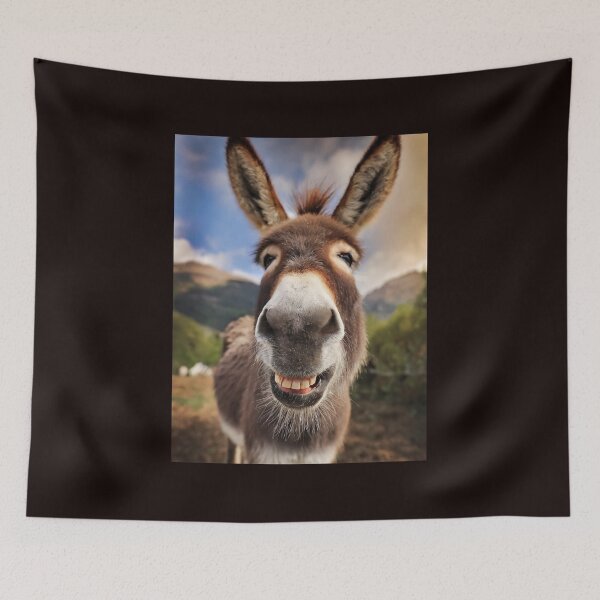 Item preview, a laughing donkey in the pasture designed and sold by Jürgen Wiesler.