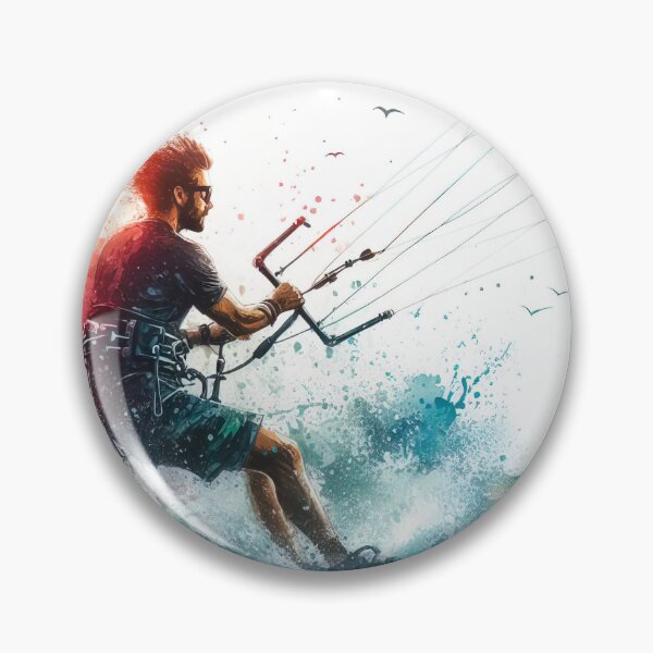 Item preview, kitesurfing in watercolor designed and sold by paulrommer.