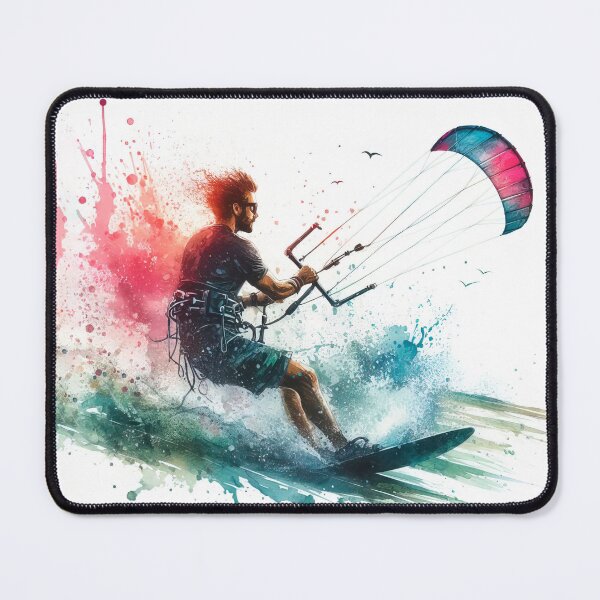 Item preview, kitesurfing in watercolor designed and sold by paulrommer.
