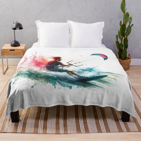 Item preview, kitesurfing in watercolor designed and sold by paulrommer.