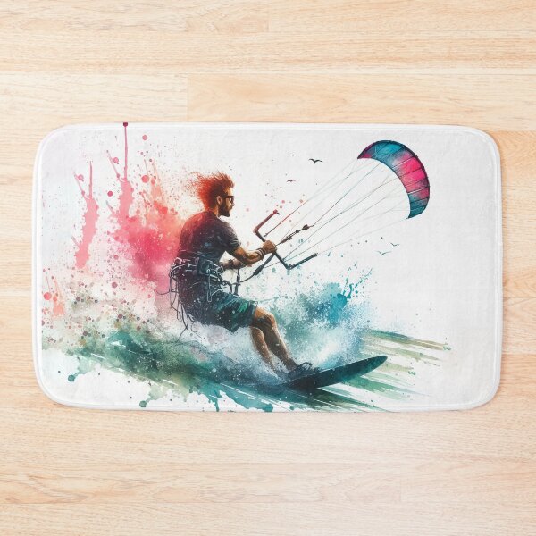 Item preview, kitesurfing in watercolor designed and sold by paulrommer.