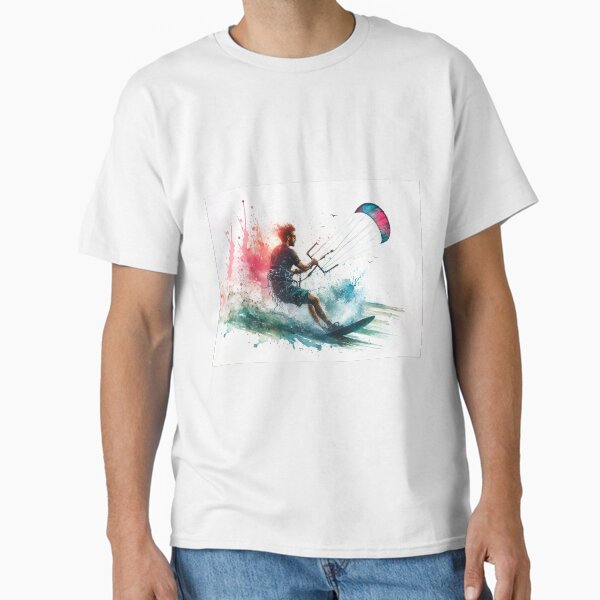 Item preview, kitesurfing in watercolor designed and sold by paulrommer.