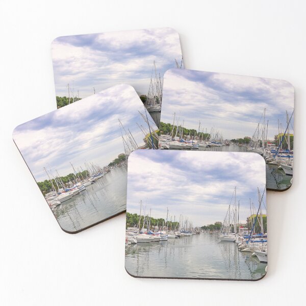 Item preview, Yachts and sailboats moored in the canal in Rimini Italy designed and sold by goceris.