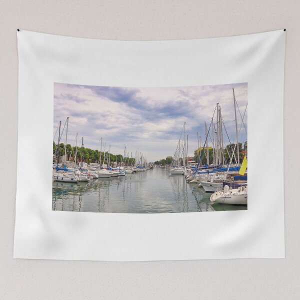 Item preview, Yachts and sailboats moored in the canal in Rimini Italy designed and sold by goceris.