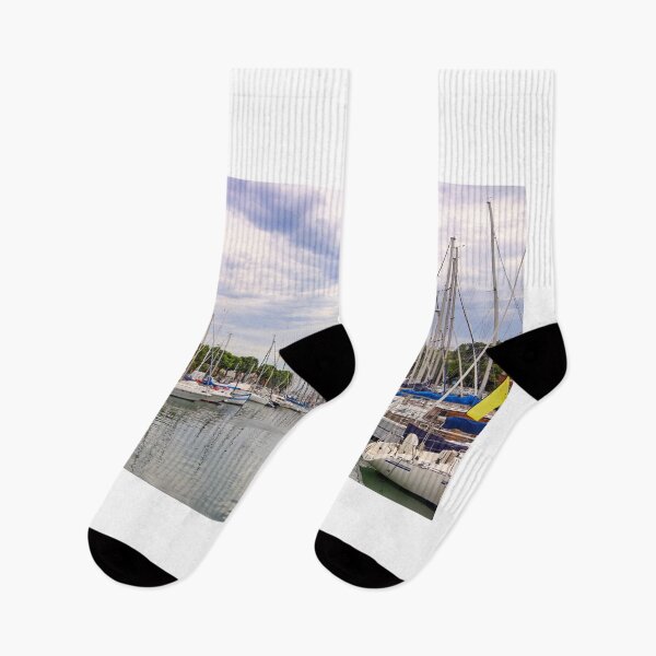 Item preview, Yachts and sailboats moored in the canal in Rimini Italy designed and sold by goceris.