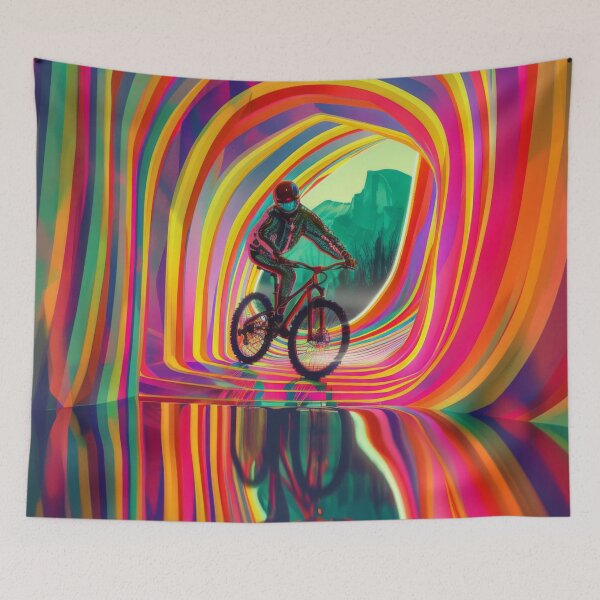 Item preview, mountain biker - MTB designed and sold by FlowersColorful.