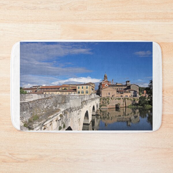 Item preview, Old town and stone Tiberius bridge in Rimini Italy designed and sold by goceris.