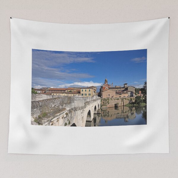 Item preview, Old town and stone Tiberius bridge in Rimini Italy designed and sold by goceris.