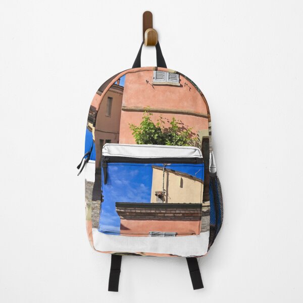 Item preview, Old colorful houses and scooter in Rimini Italy designed and sold by goceris.