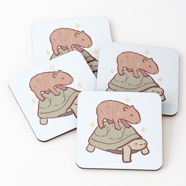 Item preview, capybara and turtle designed and sold by Artofmayara.