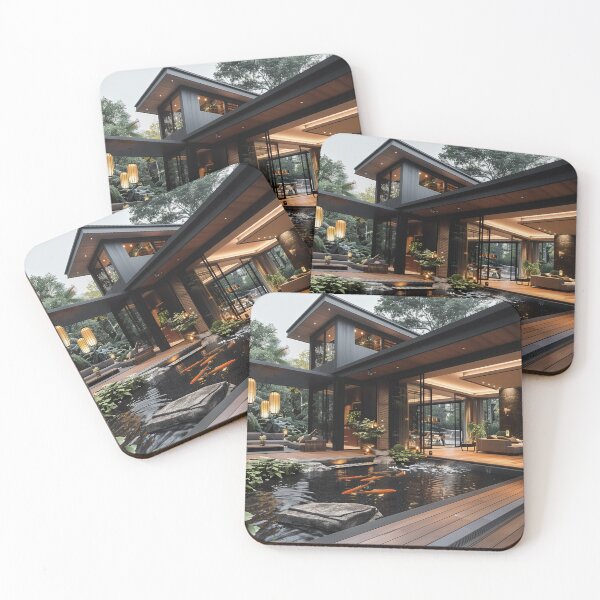 Item preview, Modern home with koi pond designed and sold by palmyst.