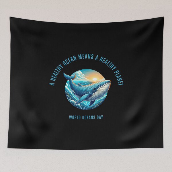 Item preview, A healthy ocean means a healthy planet - World Oceans Day designed and sold by Pflugart.