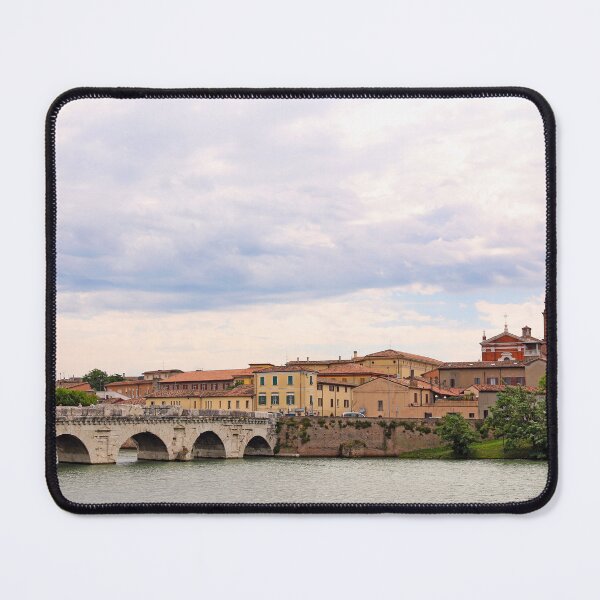 Item preview, Tiberius bridge and old town buildings cityscape in Rimini Italy designed and sold by goceris.
