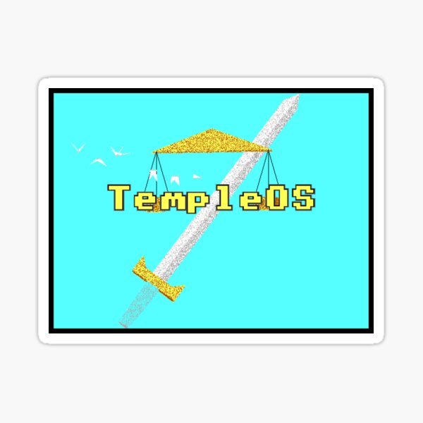 Item preview, TempleOS - Black Border & Sky designed and sold by DOS Games.