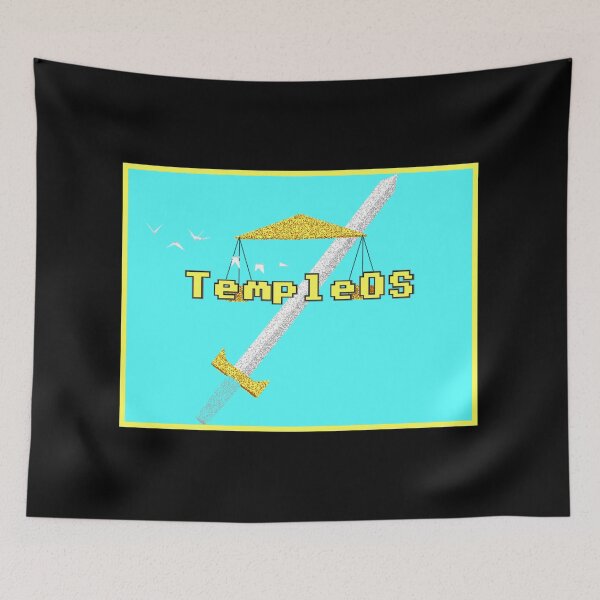 Item preview, TempleOS - Gold Border & Sky designed and sold by DOS Games.