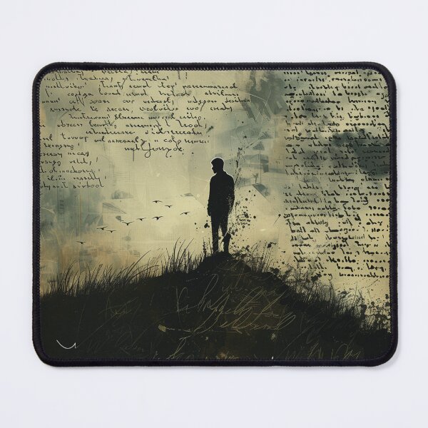 Item preview, Man on hill with script background designed and sold by palmyst.
