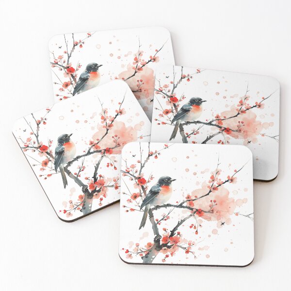 Item preview, Bird on blooming branch designed and sold by palmyst.