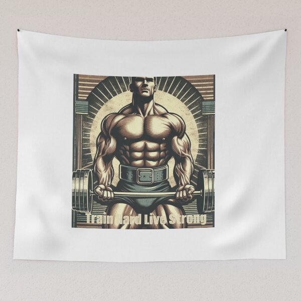 Item preview, Train Hard Live Strong Gym Style  designed and sold by CrissBOOM.