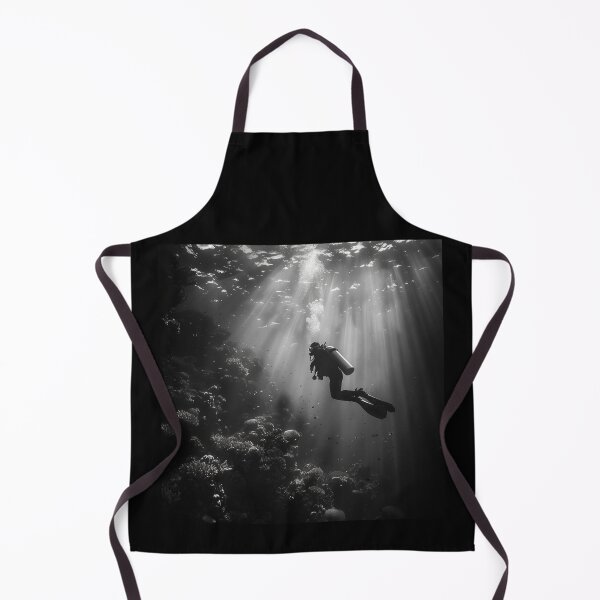 Item preview, Black and White Diver in Light Rays designed and sold by palmyst.