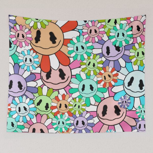 Item preview, Pastel drip-smile flowers  designed and sold by Burn0ut.